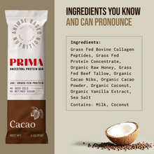Load image into Gallery viewer, PRIMA™ Grass-Fed Protein Bars [Cacao] (7 bars) - Laird Wellness