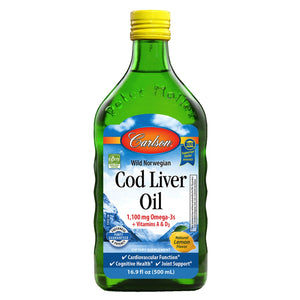 Cod Liver Oil [Lemon] by Carlson (100 servings) - Laird Wellness